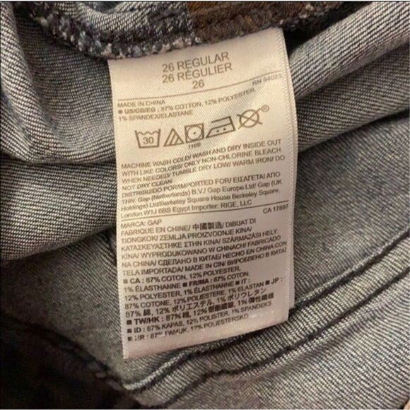 Gap Girlfriend Dark Wash Skinny Jeans Size 26r - Picture 5 of 10